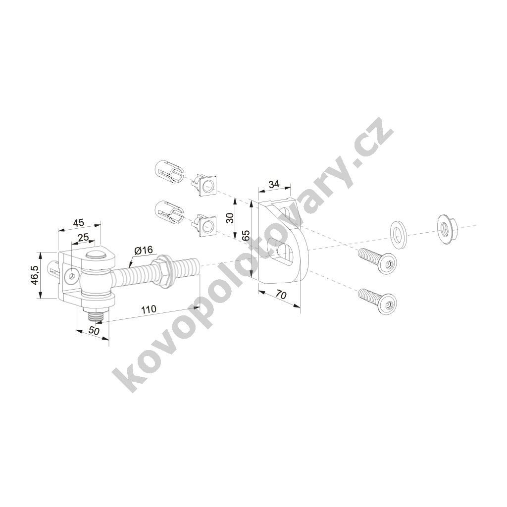 LOCINOX BOLTON4D 16 QF 6005 - Regulovatelné Panty K Přišroubování Na ...